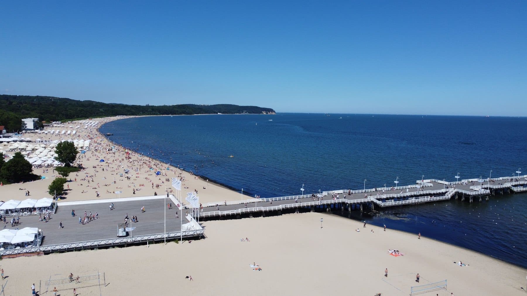 Plaża i molo w Sopocie